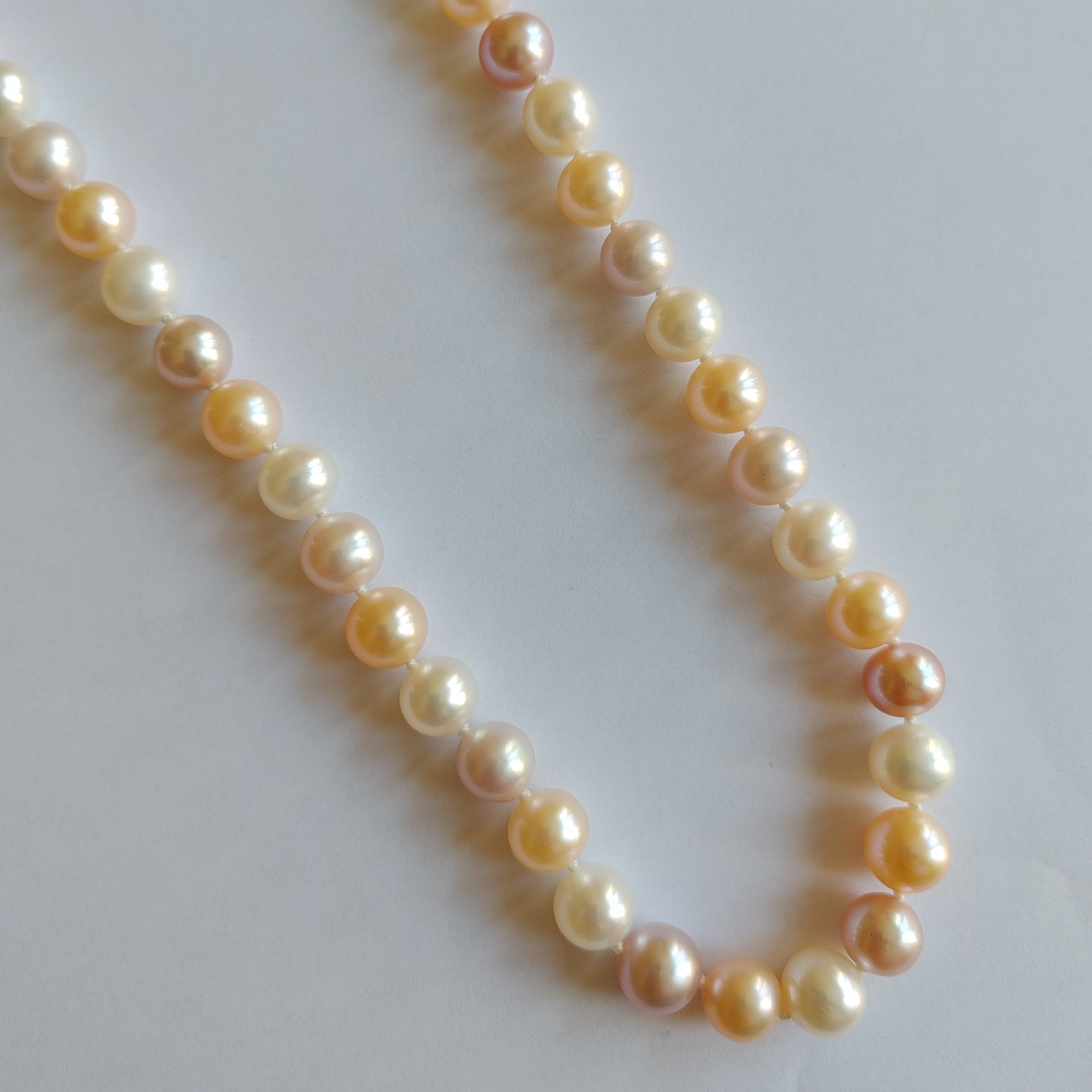 Pearls. Beautiful cream knotted fresh water stick pearl necklace. The –  krislapedesigns